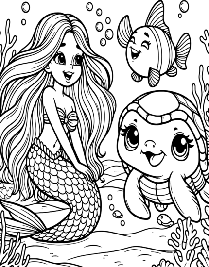 Little Mermaid Coloring Page