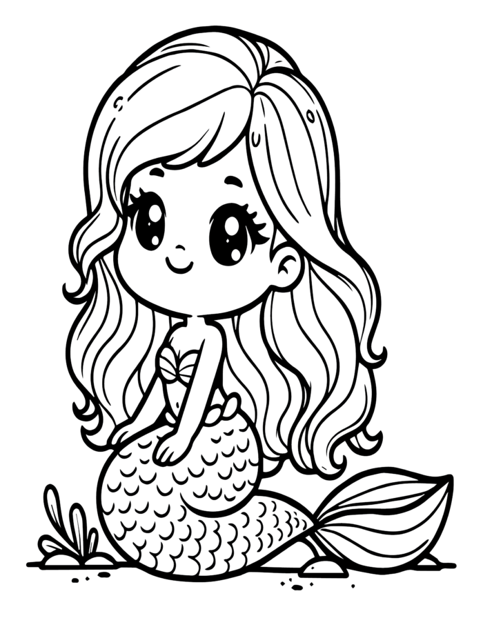 Little Mermaid Coloring Page