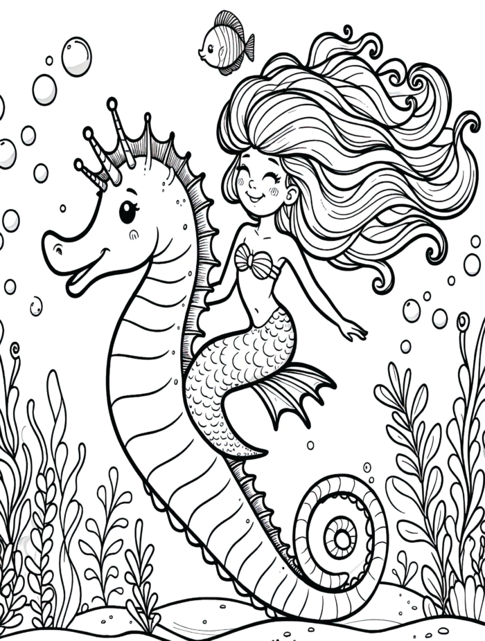 Little Mermaid Coloring Page