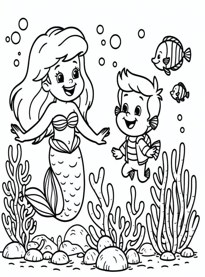 Little Mermaid Coloring Page