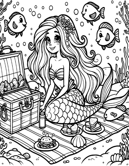 Little Mermaid Coloring Page