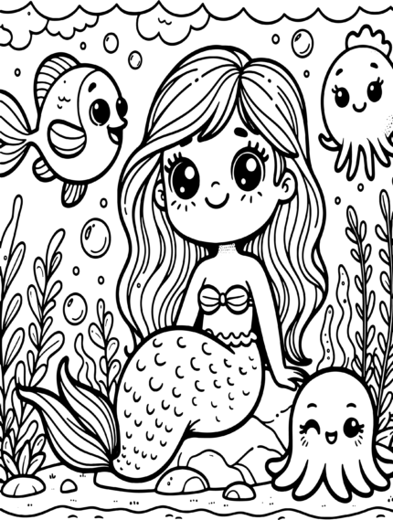 Little Mermaid Coloring Page