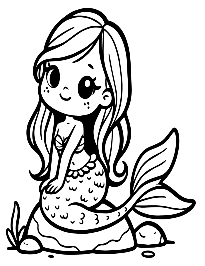 Little Mermaid Coloring Page