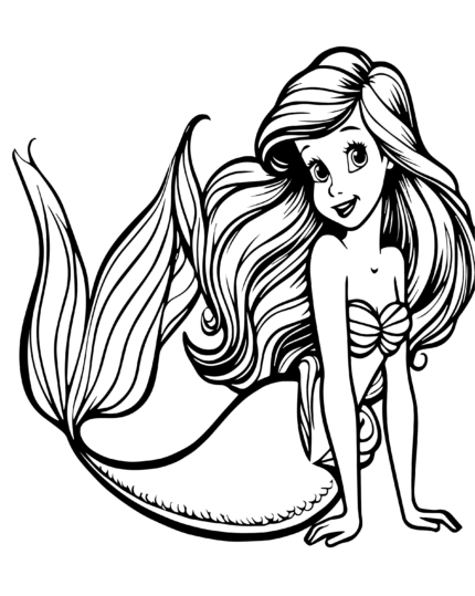 Little Mermaid Coloring Page