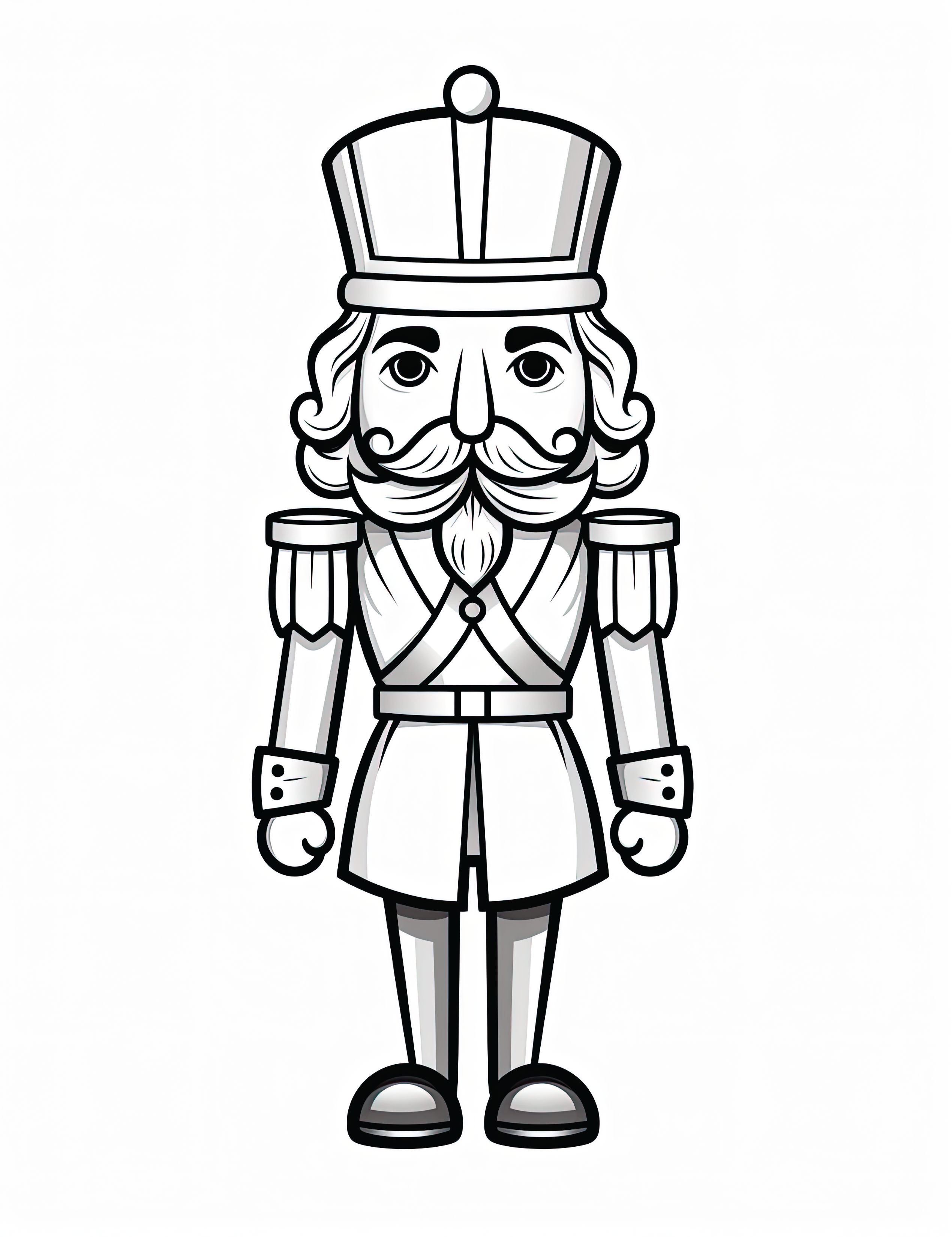 Marching Holiday Nutcracker Coloring Page
