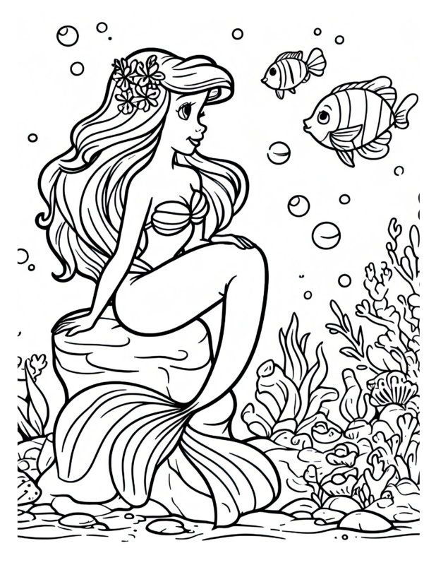 Mermaid Coloring Page 29