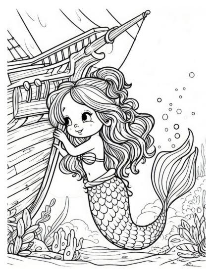 Mermaid Coloring Page