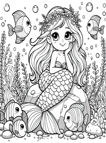 Mermaid Coloring Page