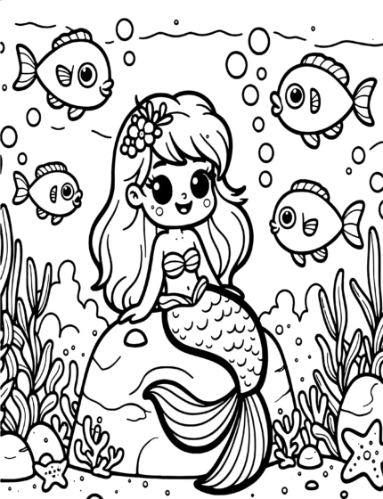 Mermaid Coloring Page