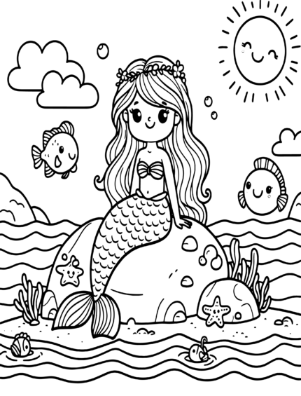 Mermaid Coloring Page