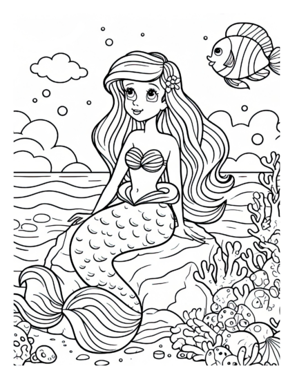 Mermaid Coloring Page