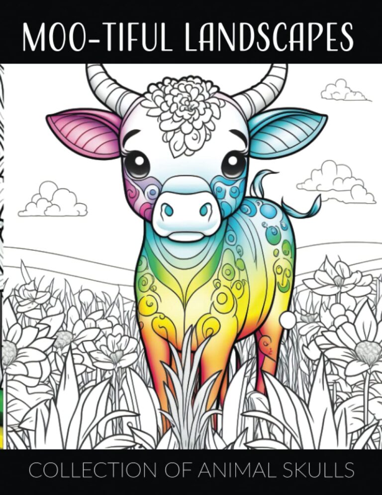 Moo-tiful Landscapes - Cow Coloring Book