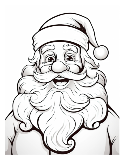 Old Santa Claus Coloring Page