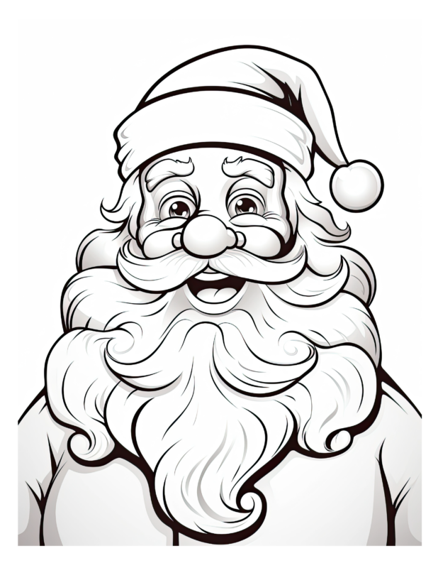 Old Santa Claus Coloring Page