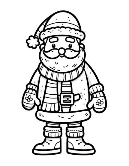 Jolly Old St Nick - Santa Claus Coloring Page