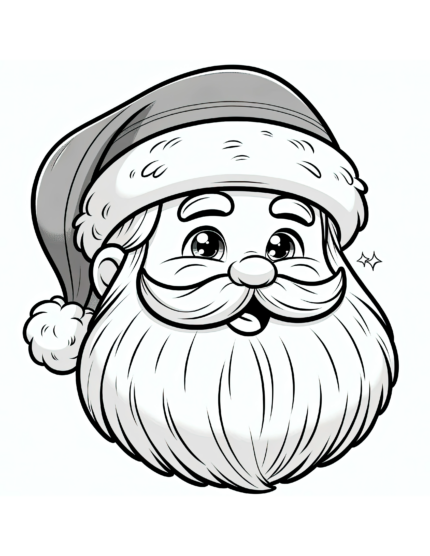 Smiling Santa Coloring Page