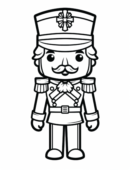 Wooden Guardian Nutcracker Coloring Page