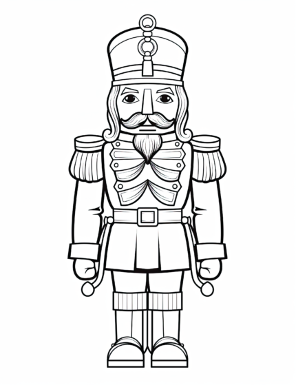 Wooden Sentinel Nutcracker Coloring Page