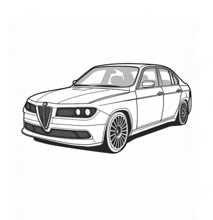 Alfa Romeo Giulia Coloring Page