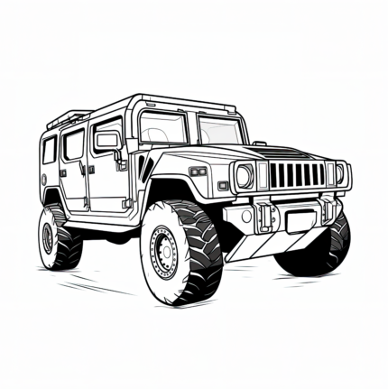 Army Hummer Coloring Page