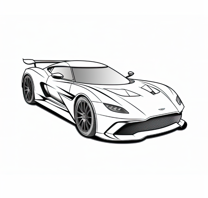 Aston Martin Vulcan Coloring Page