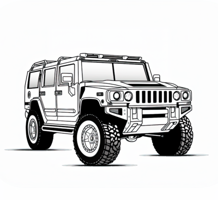 Hummer H2 Coloring Page