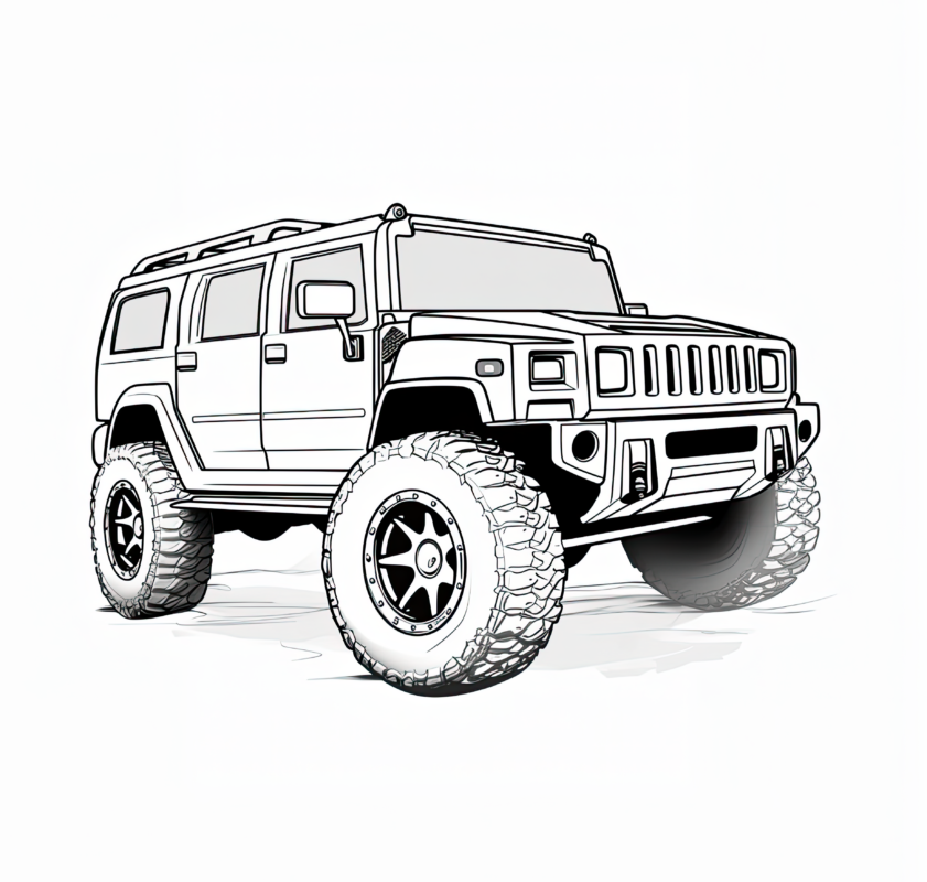 Free Printable Hummer H3 Coloring Page For Kids And Adults