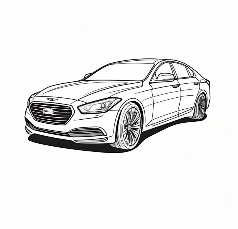 Free Printable Hyundai Genesis Coloring Page For Kids And Adults