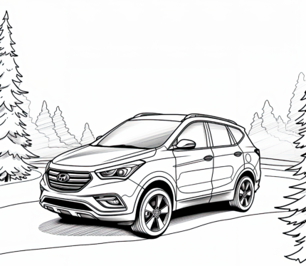 Hyundai Santa_Fe_Coloring Page