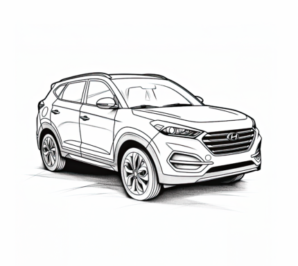 Hyundai Tucson Coloring Page