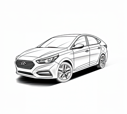 Hyundai Verna Coloring Page