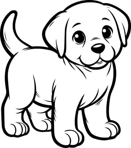 Labrador Retriever Puppy Coloring Page