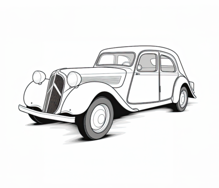 Old Citroen Free Coloring Page
