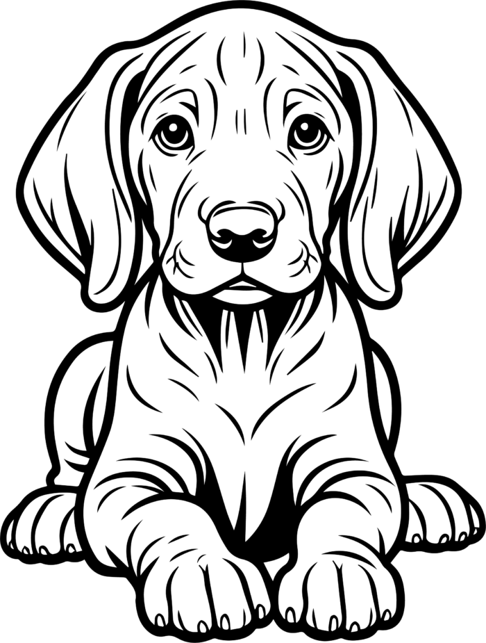 Weimaraner Puppy Coloring Page
