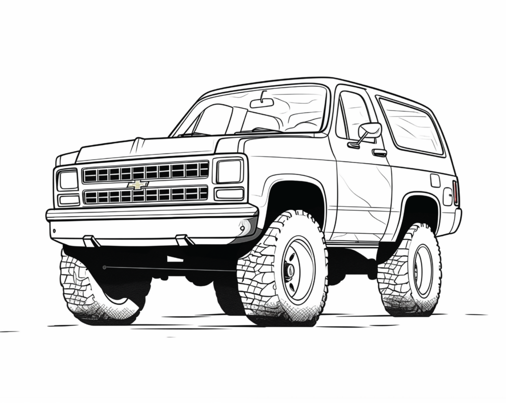 Free Printable Chevrolet Blazer Coloring Page For Kids And Adults