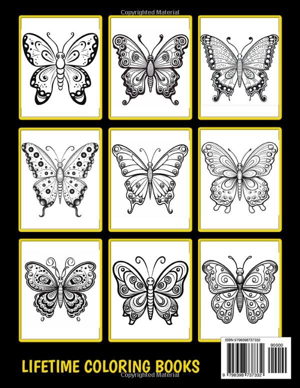 Butterfly Bliss Coloring Book for Adults