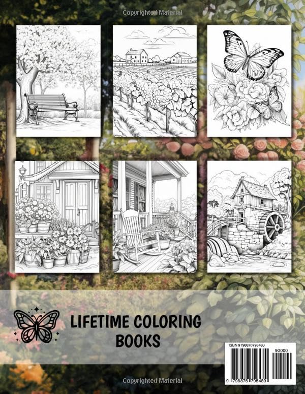 Countryside Romance Coloring Book